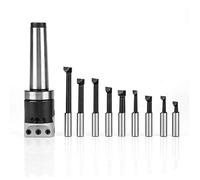 MT4-M16 Adattatore pergolato Attacco conico F1-12 Testa alesatrice da 50 mm con set di barre alesatrici da 9 pz 12 mm per rivestimento di estremità del foro di alesatura, taglio del foro