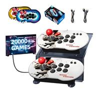 MT6 Console di gioco retrò Console di gioco portatile 20000+ giochi,con 2 torrette Joystick Gamepad & Colore luce LED,4 giocatori Bttle,4K HD Console Retrò per PC/TV/Proiettore,Plug and Play (64G)