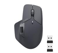 (MT760M Nero) Rapoo MT760L/MT760M Mouse wireless ricaricabile multimodale, ergonomico 4000 DPI,