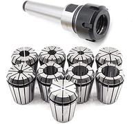 MTA2 MTA3 MTA4 MTB2 MTB3 MTB4 ER16 ER20 ER25 ER32 Morse Taper Tool Holder + 9 pinze a molla per fresatura CNC tornio utensili per tornio CNC (MTA3 ER25 (9 pezzi)