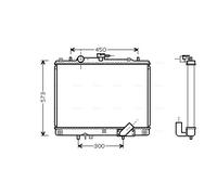 MTA2162 AVA QUALITY COOLING Radiatore, Raffreddamento motore per MITSUBISHI