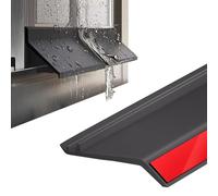 MTADSBKFP Bordo parapioggia per finestre, Nero Porta Finestra Gomma antigoccia Pioggia autoadesiva 4,5-5,5 cm(5.5cm,2m(6.6ft))