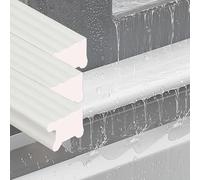 MTADSBKFP Bordo parapioggia per finestre, Striscia Bianca for barriera all'Acqua for finestre Interne, Altezza 22 mm, Larghezza 23,9 mm, Lunghezza 300 cm, 1-10 Pezzi(3 PCS)