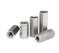 MTADSBKFP Dadi per Barre Lunghe, Dado di accoppiamento Esagonale con Filettatura metrica fine in Acciaio Inossidabile 304 M8-M20(M8x1x20mm)
