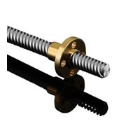 MTADSBKFP Dado con Flangia in Ottone, Gioco filettato 8mm Diametro Vite Asta 2mm Passo 8mm Vite Asta T8 con Flangia in Ottone Dado TR8X8 Acciaio Inox Trapezoidale(800mm)