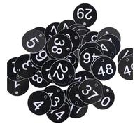 MTADSBKFP Etichette numerate incise, Confezione da 100 Targhette in Plastica con Numeri 1-100 Incise Multicolor(Black)