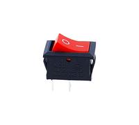 MTADSBKFP Pannello Pulsanti Interruttore a Scorrimento, 10 pz/Lotto KCD1 2 Pin 250V 3A Interruttore for Barca 21 * 15 Snap-in SPST ON off Interruttore di Posizione a bilanciere(Red)