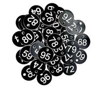 MTADSBKFP Piccoli Dischi identificativi numerati, Etichette in plastica numerate incise 100 Pezzi 1-100 Multicolor(Black)