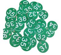 MTADSBKFP Piccoli Dischi identificativi numerati, Etichette in plastica numerate incise Multicolor 100 Pezzi Numeri 1-100(Color 3)