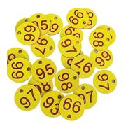 MTADSBKFP Piccoli Dischi identificativi numerati, Etichette in plastica numerate incise Multicolor 100 Pezzi Numeri 1-100(Color 5)