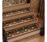 MTADSBKFP Tappetini per Scale in Moquette, Gradini Antiscivolo for gradini in Legno Multicolore, Diverse Misure(A,15x26x65cm/10.2x25.6in)