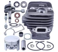Mtanlo 44.7mm Big Bore Cilindro Pistone per Stihl MS260 026 PRO Parti di Ricambio Motosega con Set Guarnizioni Albero Motore Set Paraolio Cuscinetto Ad Aghi Tappo Cilindro Valvola di Decompressione