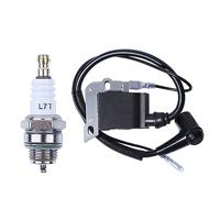 Mtanlo Bobina di accensione con candela L7T per Husqvarna 51 55 61 66 257 261 262 266 268 272 sostituire la motosega 544018401