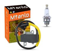 Mtanlo Bobina di accensione con candela per Husqvarna 51 55 61 66 261 223L 223R 323R 323L 323RJ 325RJ trimmer sostituzione 537418701