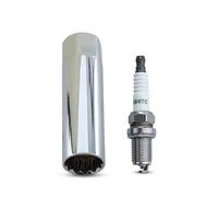 Mtanlo Boccola di candela di accensione magnetica 14 mm,universale magnetica chiave a candela accensione,3/8" Cle candele auto dodici Pans portalampada a candela girevole a parete sottile con candela