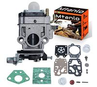 Mtanlo Carburatore Ricambi Decespugliatore Benzina 2 Tempi per 52cc 49cc 43cc MP15, 43CC, CG430, CG520, BC430, BC520 con Guarnizioni Carburatore Decespugliatore Kit