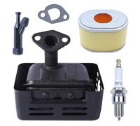 Mtanlo Silenziatore di scarico per Honda GX120 GX160 GX200 168F 4HP 5.5 HP 6.5HP Motore, Silenziatore con candela di avviamento tappo candela spaccata filtro aria