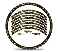 MTB Bicicletta Bicicletta Ruote Set Adesivo Oro Metallo Lucentezza 27-29 Poll...