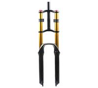 MTB Forcella Ammortizzata 26 27,5 29 Pollici DH, Controllo Spalle 1-1/8" Oil Air Ammortizzatore per Bici Steerer Fork Corsa 130 Mm Sospensioni Regolazione Smorzamento