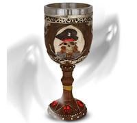 mtb more energy Calice Captain's Brew - Effetto Legno con Un Teschio Pirata - Bucanieri Fantasy Caraibi