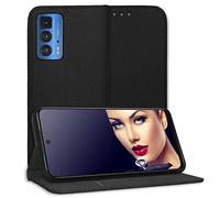 mtb more energy® Custodia a portafoglio Smart Magnet, compatibile con Motorola Edge 20 Pro (XT2153, 6.7''), colore: Nero