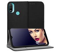mtb more energy® Custodia a portafoglio Smart Magnet, compatibile con Motorola Moto E20 (XT2155, 6.5''), colore: Nero