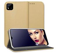 mtb more energy® Custodia a portafoglio Smart Magnet, compatibile con Realme C11 2021 (RMX3231, 6.52'') - Oro - Ecopelle - Flip Cover