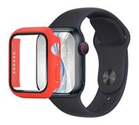 mtb more energy Custodia compatibile con Apple Watch 3 (42 mm) - rosso - pellicola protettiva integrata in vetro temperato - protezione completa Bumper Caso Custodia protettiva in vetro temperato