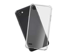 mtb more energy® Custodia Crystal Armor per LG Q6 (M700N, 5.5'') - Hard PC Back & Soft Silikon Bumper - Angoli rinforzati - Trasparente - TPU PC Case Cover