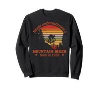 MTB Mountain-Biker Ciclista Nata nel 1958 Compleanno Bici Felpa