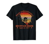 MTB Mountain-Biker Ciclista Nata nel 1977 Compleanno bici Maglietta
