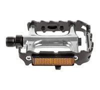 Pedale MTB alluminio nero con riflettore 90x68 mm