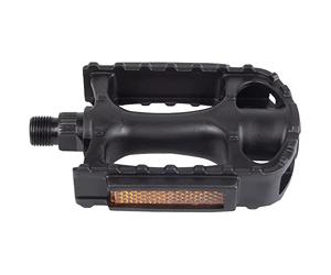 MTB-Pedal Steady K3, Pp-Body, Ball-Bearing, with Reflector, with German Approval-No., Black, Platform 95 X 72 Mm, Am