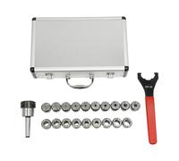 MTB2-ER32 - Set di pinze di serraggio CNC, 19 pezzi, 2 - 20 mm, precisione 0,015 mm, 45# acciaio 40 Cr con tenditore per il trasporto per gravier fresatura, tornitura MT2