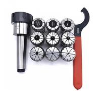 MTB2 MTB3 MTB4 ER16 ER20 ER25 ER32 Spring Clamps Set ER Collet Chuck Suit Holder CNC Milling Lathe Tool Collect(MTA3-ER25-15Pcs)