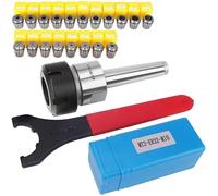 MTB2 MTB3 MTB4 ER16 ER20 ER25 Morsetti a Molla 9 PZ + Chiave ER 1 PZ Pinza Mandrino Morse Supporto for Tornio di Fresatura CNC Strumento(MTA3 ER25(9PCS))