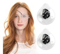 Mtbricey 2 protezioni trasparenti per gli occhi con 2 cinghie regolabili ventilate per gli occhi dopo la chirurgia della cataratta, coperture protettive in plastica a 12 fori, per adulti, accessori