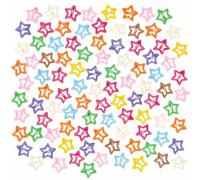 Mtbricey Fermagli per capelli a forma di stella glitterata, 28 mm, 100 pezzi, in metallo, piccoli, antiscivolo, colorati, per feste, regalo, per tutti i giorni, gioielli alla moda