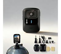 MTCA Action Camera 4K - Telecamera sportiva impermeabile con supporto per casco, stabilizzazione giroscopica a 6 assi, grandangolo 145°, time lapse, per moto, immersioni, surf, sci, ciclismo, pesca