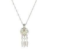 MTCDBD Collana con Pietre Luminose/Collana con Bagliore Acchiappasogni da Donna Collana con Pendente Acchiappasogni Oscuri Gioielli di Moda,Bianca,46Cm