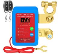 Mtchavno Stacca Batteria 12V per Auto, 240A Sezionatore Auto Remoto Senza Fili con Telecomando, Staccabatteria Automatico Antifurto Auto con LED Volt Display per Auto RV ATV Camion Barca Trattore