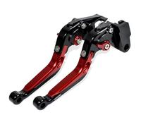 MTCRIGHTER Leva del freno pieghevole retrattile Leva della frizione per Suzuki V-Strom 650 650XT 250 DL250, Realizzato in lega di alluminio CNC (Red)