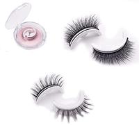 MTDBAOD 2 Pairs Reusable Self-Adhesive Eyelashes Without Glue Natural Fluffy False Eyelashes Waterproof for Women Soft And Comfortable Thin Fake Eyelashes for Daily Wear