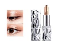 MTDBAOD Stick per ombretti a Tre salviette a Due Colori Stellato, Stick per ombretti sfumati Glitter, Penna per bachi da Seta ad Alta brillantezza, correttore per Bastoncini per Contorno Ombre