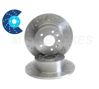 MTEC Brakes DC2 Type-R Dischi Freno Forati E Scanalati Posteriori