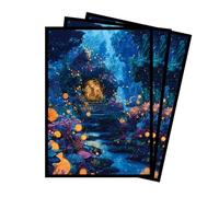 MTG - 100 custodie protettive per carte da gioco, dimensioni standard, 66 x 91 mm, opache, per MTG Commander e giocatori TCG (Blue Water Realm)