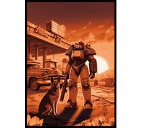 MTG - Custodie per carte da 100 ct (Fallout Sunset), custodie per carte artistiche opache, retro opaco e frontale lucido, 66 x 92 mm