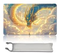 MTG PlayMat, 60 x 35 cm TCG PlayMat Stitched Edges Trading Card Game Play Mats with Storage Bag Smooth Rubber Surface Fighting Play Mat (MTG Set 40-6, with Zone)
