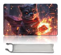 MTG PlayMat, 60 x 35 cm TCG PlayMat Stitched Edges Trading Card Game Play Mats with Storage Bag Smooth Rubber Surface Fighting Play Mat (MTG Set 40-2, with Zone)