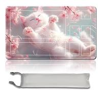 MTG PlayMat, 60 x 35 cm TCG PlayMat Stitched Edges Trading Card Game Play Mats with Storage Bag Smooth Rubber Surface Fighting Play Mat (MTG Set 40-7, with Zone)